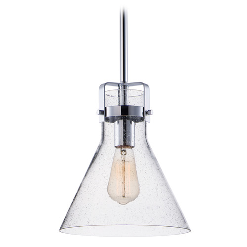Maxim Lighting Maxim Lighting Seafarer Polished Chrome LED Mini-Pendant Light with Conical Shade 26115CDPC/BUL