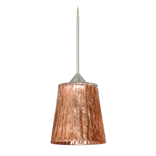 Besa Lighting Besa Lighting Nico Satin Nickel LED Mini-Pendant Light 1XT-5125CF-LED-SN