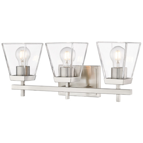 Z-Lite Lauren Brushed Nickel Bathroom Light by Z-Lite 819-3V-BN
