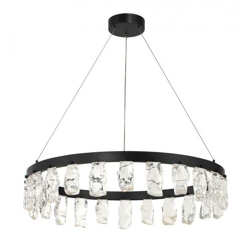 George Kovacs Lighting Artic Glacier 33-Inch Chandelier in Black by George Kovacs Lighting P1497-66A-L