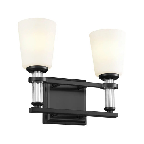 Kichler Lighting Rosalind 2-Light Bath Light in Black by Kichler Lighting 55146BK