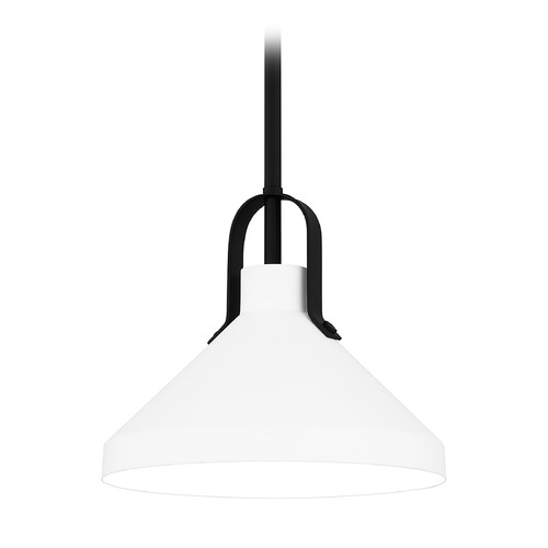 Quoizel Lighting Quoizel Lighting Brink Matte Black Mini-Pendant Light with Conical Shade BIK1510MBK