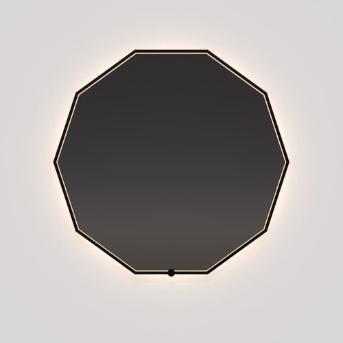 Oxygen Deca 24-Inch CCT LED Mirror in Black by Oxygen Lighting 3-1001-15