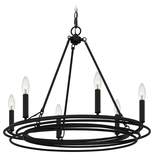 Quoizel Lighting Quoizel Lighting Calliope Matte Black Chandelier CPE5025MBK