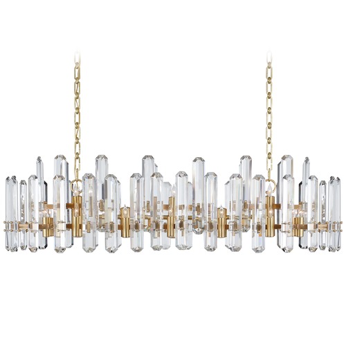 Visual Comfort Signature Collection Aerin Bonnington Linear Chandelier in Antique Brass by Visual Comfort Signature ARN5127HABCG