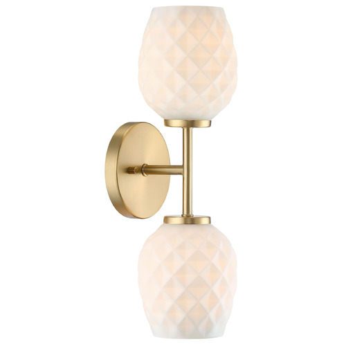Designers Fountain Lighting Designers Fountain Dita Brushed Gold Vertical Bathroom Light D289M-2WS-BG