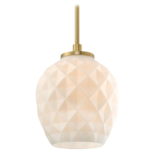 Designers Fountain Lighting Designers Fountain Dita Brushed Gold Mini-Pendant Light with Bowl / Dome Shade D289M-9P-BG