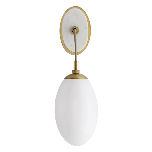 Arteriors Home Lighting Bindi 18.5-Inch Sconce in Antique Brass & Opal by Arteriors Home 49648