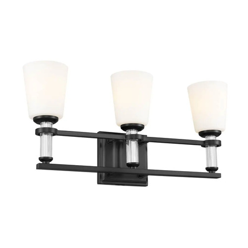 Kichler Lighting Rosalind 3-Light Vanity Light in Black by Kichler Lighting 55147BK
