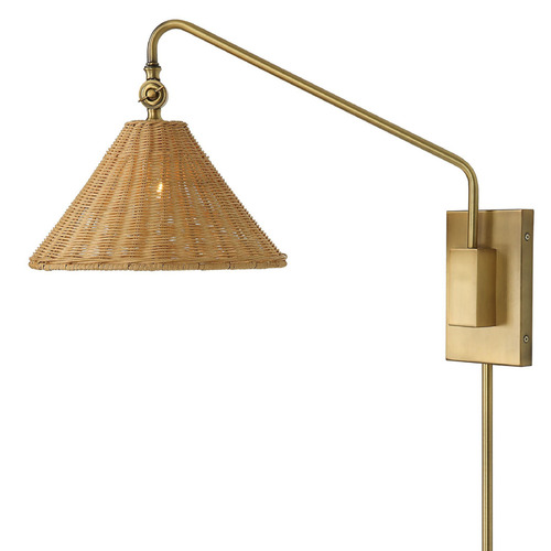 Uttermost Lighting Revelation Design Phuvinh Antique Brass Swing Arm Lamp by Uttermost Lighting 22571
