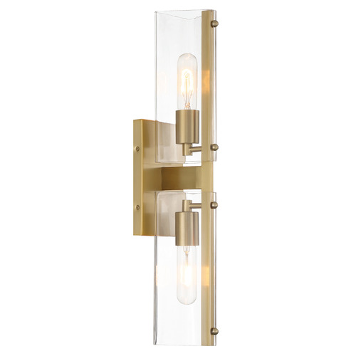 Designers Fountain Lighting Designers Fountain Latitude Brushed Gold Vertical Bathroom Light D279M-2WS-BG