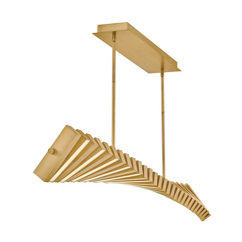 Fredrick Ramond Stitch 58.80-Inch LED Linear Chandelier in Brass by Fredrick Ramond FR42456LCB