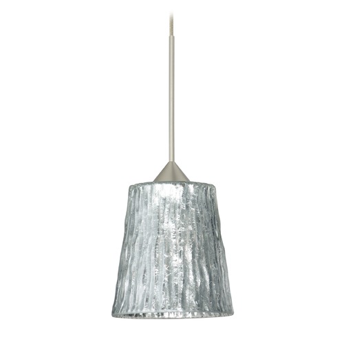 Besa Lighting Besa Lighting Nico Satin Nickel LED Mini-Pendant Light 1XT-5125SF-LED-SN