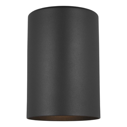 Visual Comfort Studio Collection Small Black Cylinder Outdoor Wall Down Light by Visual Comfort Studio 8313801-12