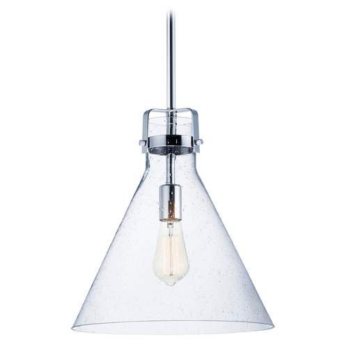 Maxim Lighting Maxim Lighting Seafarer Polished Chrome LED Pendant Light with Conical Shade 26119CDPC/BUL