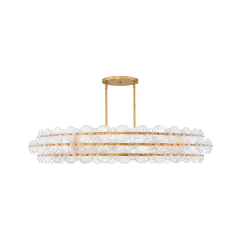 Fredrick Ramond Rene 60-Inch Chandelier in Distressed Brass by Fredrick Ramond FR30125DA