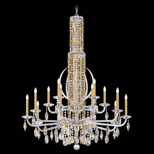 Schonbek Lighting Schonbek Worldwide Lighting Siena Heirloom Gold Crystal Chandelier RS8415N-22R