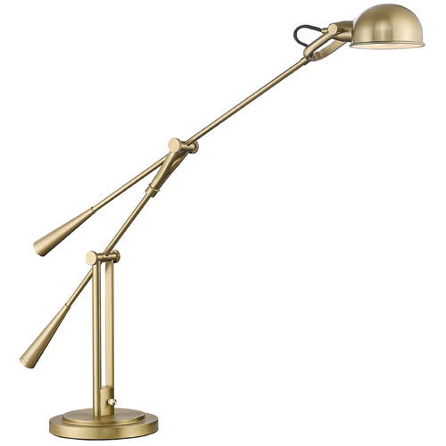 Z-Lite Z-Lite Grammercy Park Heritage Brass Swing Arm Lamp with Bowl / Dome Shade 741TL-HBR