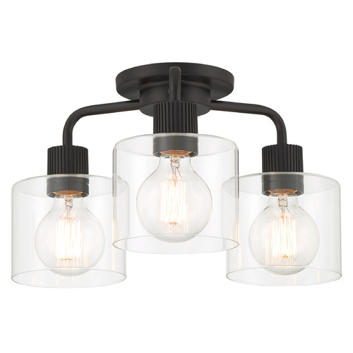 Designers Fountain Lighting Designers Fountain Vibrato Matte Black Semi-Flushmount Light D285M-SF-MB