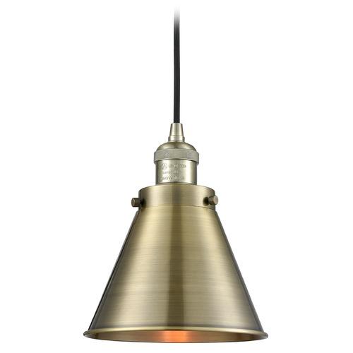 Innovations Lighting Appalachian Antique Brass Mini Pendant by Innovations Lighting 201C-AB-M13-AB