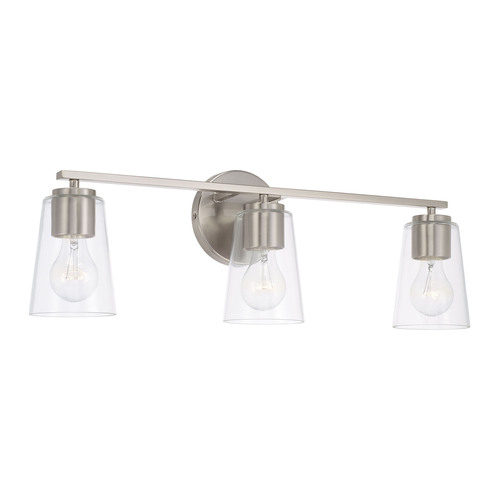 HomePlace by Capital Lighting Portman 3-Light Bath Light in Nickel by HomePlace by Capital Lighting 148631BN-537
