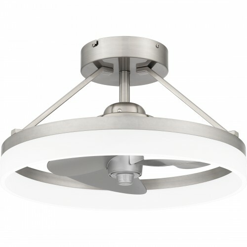 Quoizel Lighting Cohen LED Chandelier Fan in Brushed Nickel by Quoizel Lighting PCOH3120BN