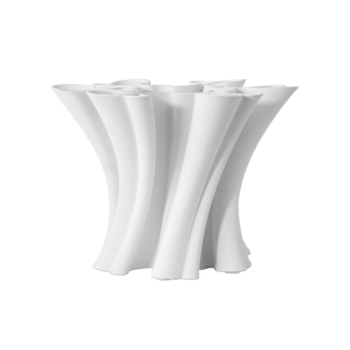 Currey and Company Lighting Godet Twist Vase in White by Currey & Company 1200-0935