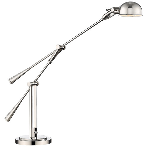 Z-Lite Z-Lite Grammercy Park Polished Nickel Swing Arm Lamp with Bowl / Dome Shade 741TL-PN