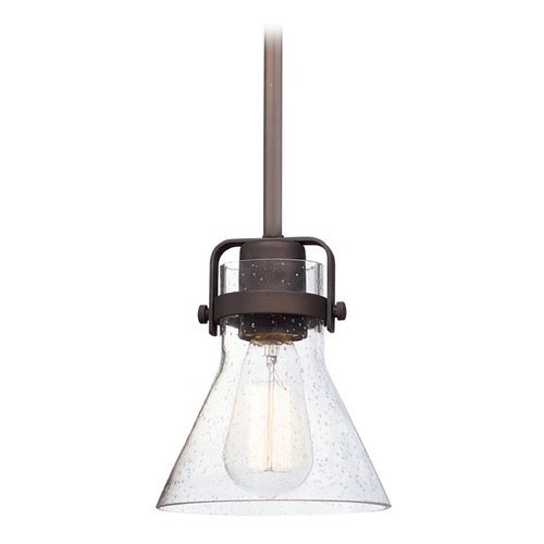 Maxim Lighting Maxim Lighting Seafarer Oil Rubbed Bronze LED Mini-Pendant Light with Conical Shade 91110CDOI/BUL