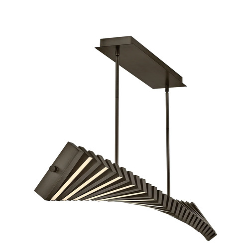 Fredrick Ramond Stitch 58.75-Inch LED Linear Chandelier in Black by Fredrick Ramond FR42456PBO
