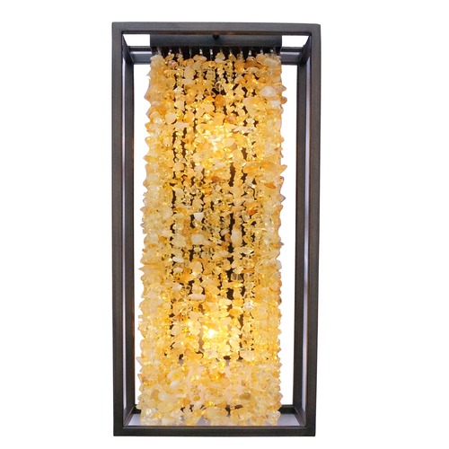 Avenue Lighting Soho Sconce in Dark Bronze Natural Citrine Nuggets by Avenue Lighting HF9002-DBZ