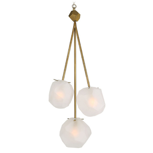Uttermost Lighting Geodesic Matte Antique Brass Pendant Light by Uttermost Lighting 21575