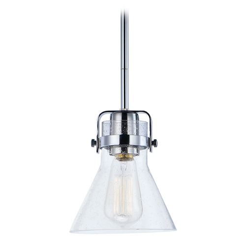 Maxim Lighting Maxim Lighting Seafarer Polished Chrome LED Mini-Pendant Light with Conical Shade 91110CDPC/BUL