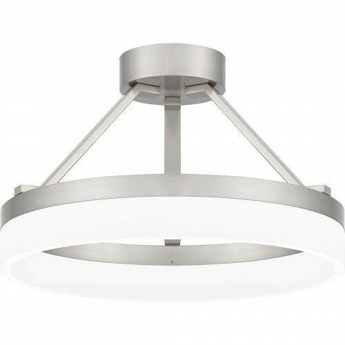 Quoizel Lighting Cohen LED Semi-Flush Mount in Brushed Nickel by Quoizel Lighting PCOH1716BN