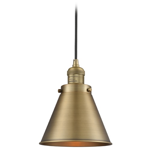 Innovations Lighting Appalachian Brushed Brass Mini Pendant by Innovations Lighting 201C-BB-M13-BB