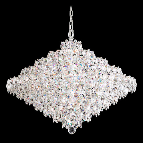 Schonbek Lighting Schonbek Worldwide Lighting Baronet Polished Stainless Steel Pendant Light with Abstract Shade BN1033N-401O