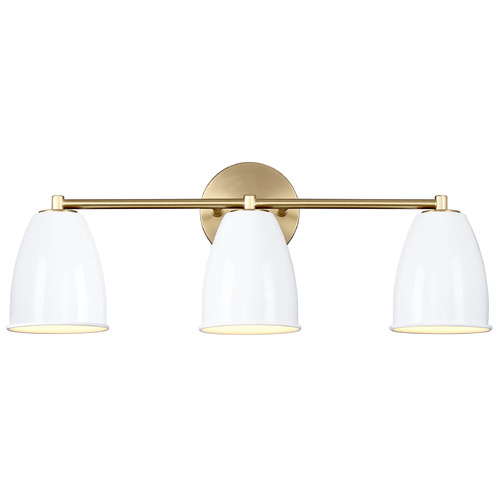 Designers Fountain Lighting Designers Fountain Biba Brushed Gold Bathroom Light D300M-3B-BG