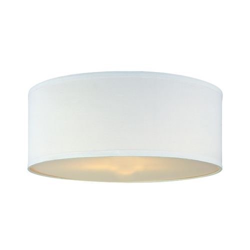 Design Classics Lighting 18-inch White Linen Drum Shade for Milo Collection by Design Classics SH7566DIF