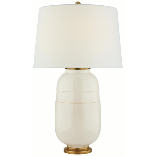 Visual Comfort Signature Collection Visual Comfort Signature Collection Newcomb Ivory Table Lamp with Drum Shade CS3622IVO-L