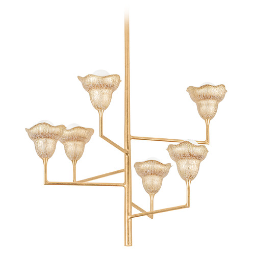 Hudson Valley Lighting Hudson Valley Lighting Alora Vintage Gold Leaf/gilded Ivory Chandelier 1286-VGL/GLI