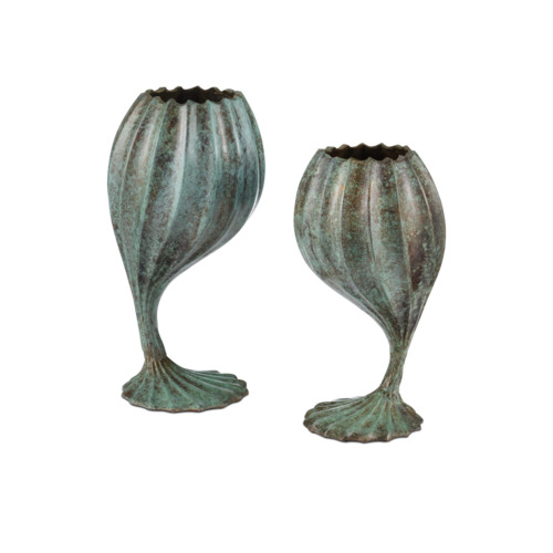 Currey and Company Lighting Utrecht Object Set of 2 in Verdigris by Currey & Company 1200-0941