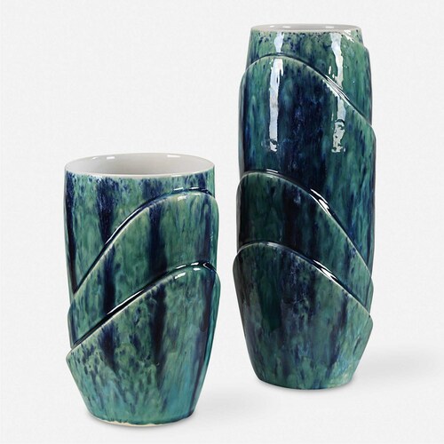 Uttermost Lighting The Uttermost Company Renee Wightman Tranquil Duo Blue & Green Vase 18170
