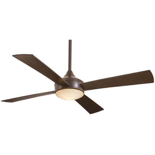 Minka Aire 52-Inch Minka Aire Aluma Oil-Rubbed Bronze Outdoor Ceiling Fan with Light F523-ORB
