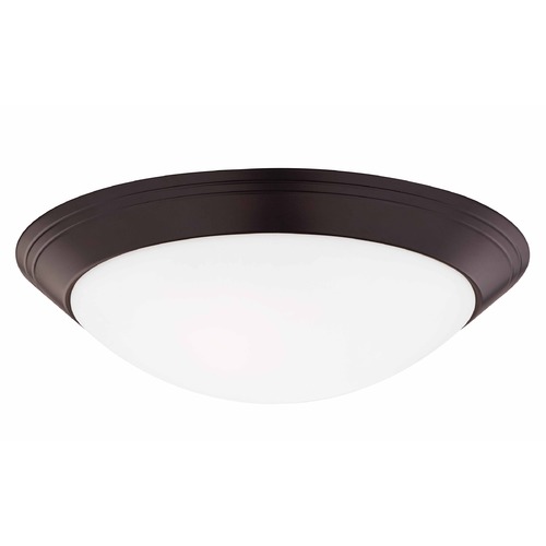 Design Classics Lighting Bronze Flush Mount Ceiling Light 14-Inch Wide 1014-30/W