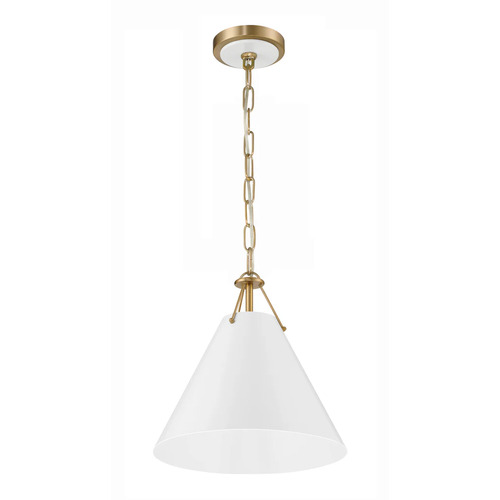 Crystorama Lighting Xavier 12-Inch Pendant in Vibrant Gold by Crystorama Lighting XAV-B8301-VG