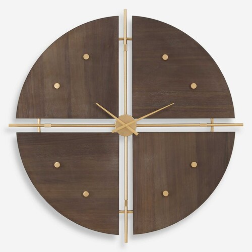Uttermost Lighting The Uttermost Company Grace Feyock Walnut Elegance Walnut & Weathered Oak Clock 06465