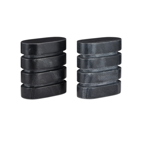Currey and Company Lighting Bheslana Marble Object Set of 2 in Black by Currey & Company 1200-0945