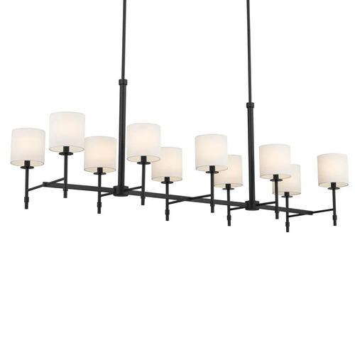 Kichler Lighting Ali 10-Light Linear Chandelier in Black by Kichler Lighting 52503BK
