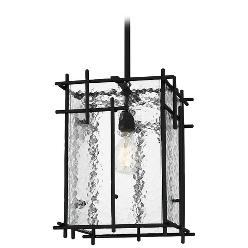 Quoizel Lighting Quoizel Lighting Daphne Matte Black Pendant Light with Rectangle Shade DPN1512MBK