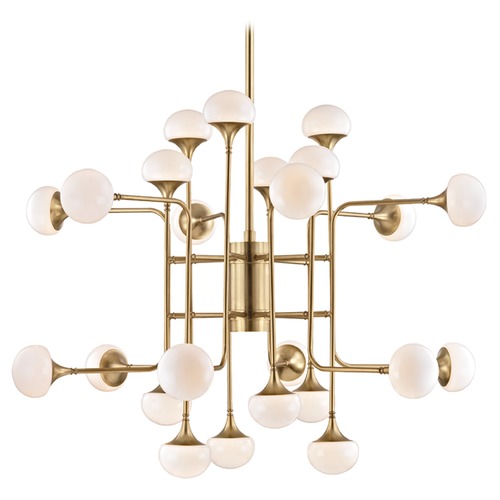 Hudson Valley Lighting Fleming 24-Light Chandelier in Aged Brass by Hudson Valley Lighting 4724-AGB